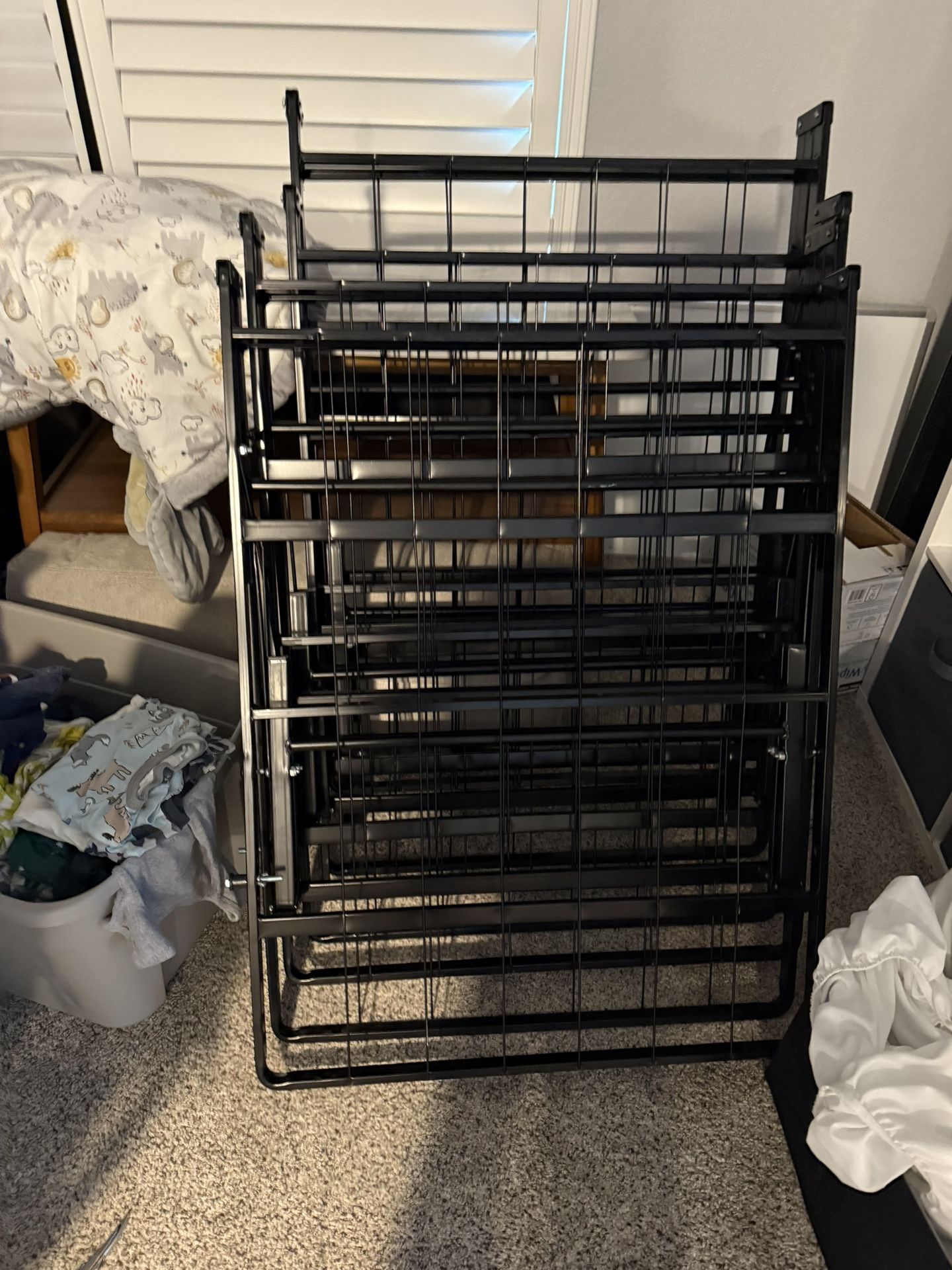 2 Metal Collapsible Queen Bed Frame