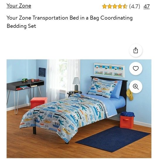 Kids 5- Piece Bedding Set (New)