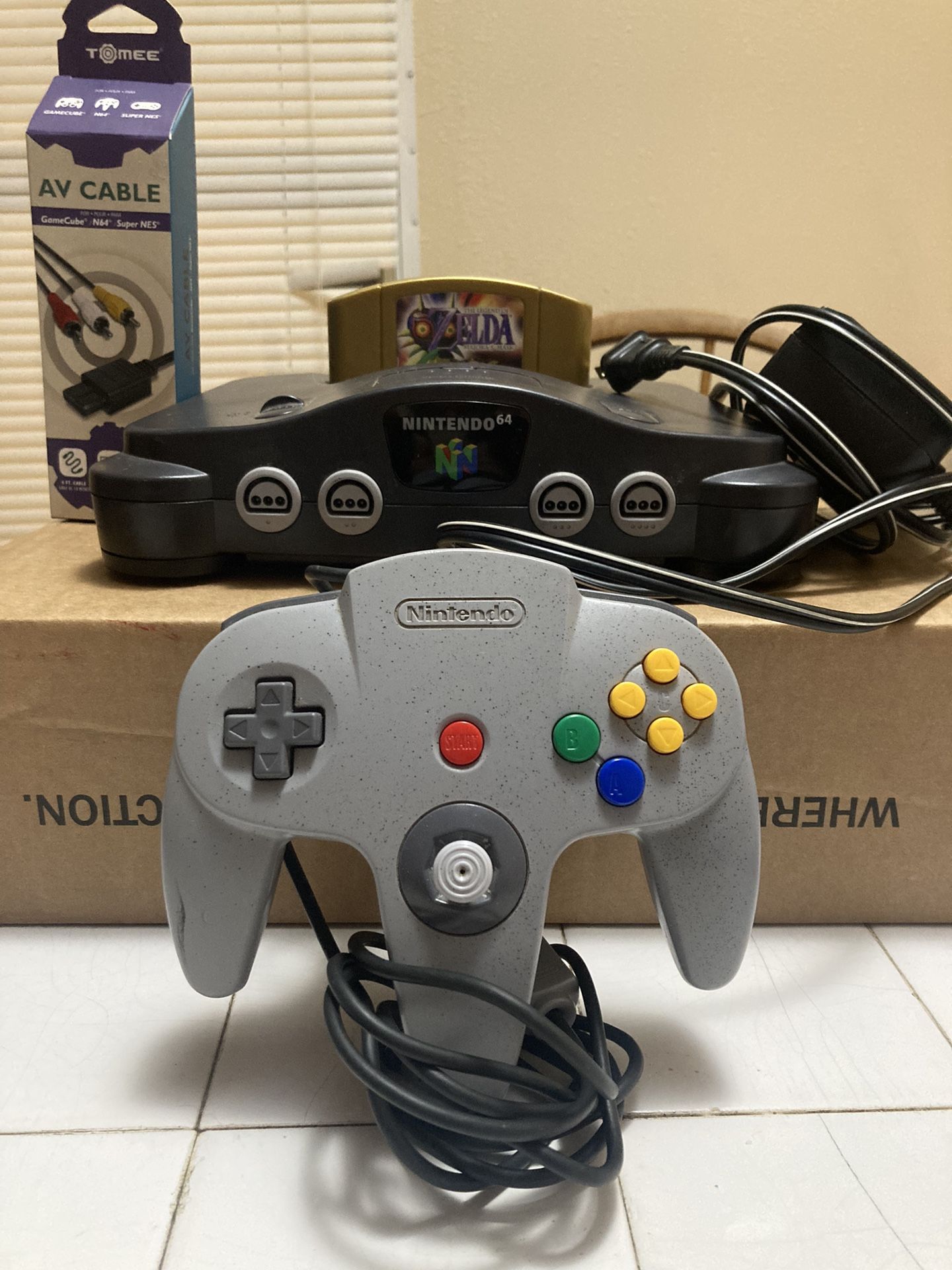 Nintendo 64 Console With Legend Of Zelda Majora’s Mask