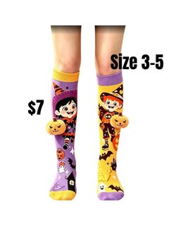 Halloween Knee-High Socks Size 3-5 and 5-8 ❤️❤️❤️