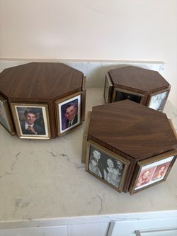 Octagonal Wood Photo Frame Boxes – Set of 3
