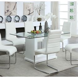 7 Pc Modern Dinning Table 