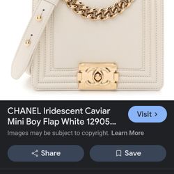 Chanel Boy Hand Bag White 2019