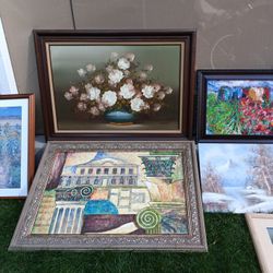 Painting of Abstract Music Hall 42.5" x 31" 