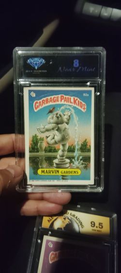 GPK 1986 Topps card Marvin Gardens slab graded 8
