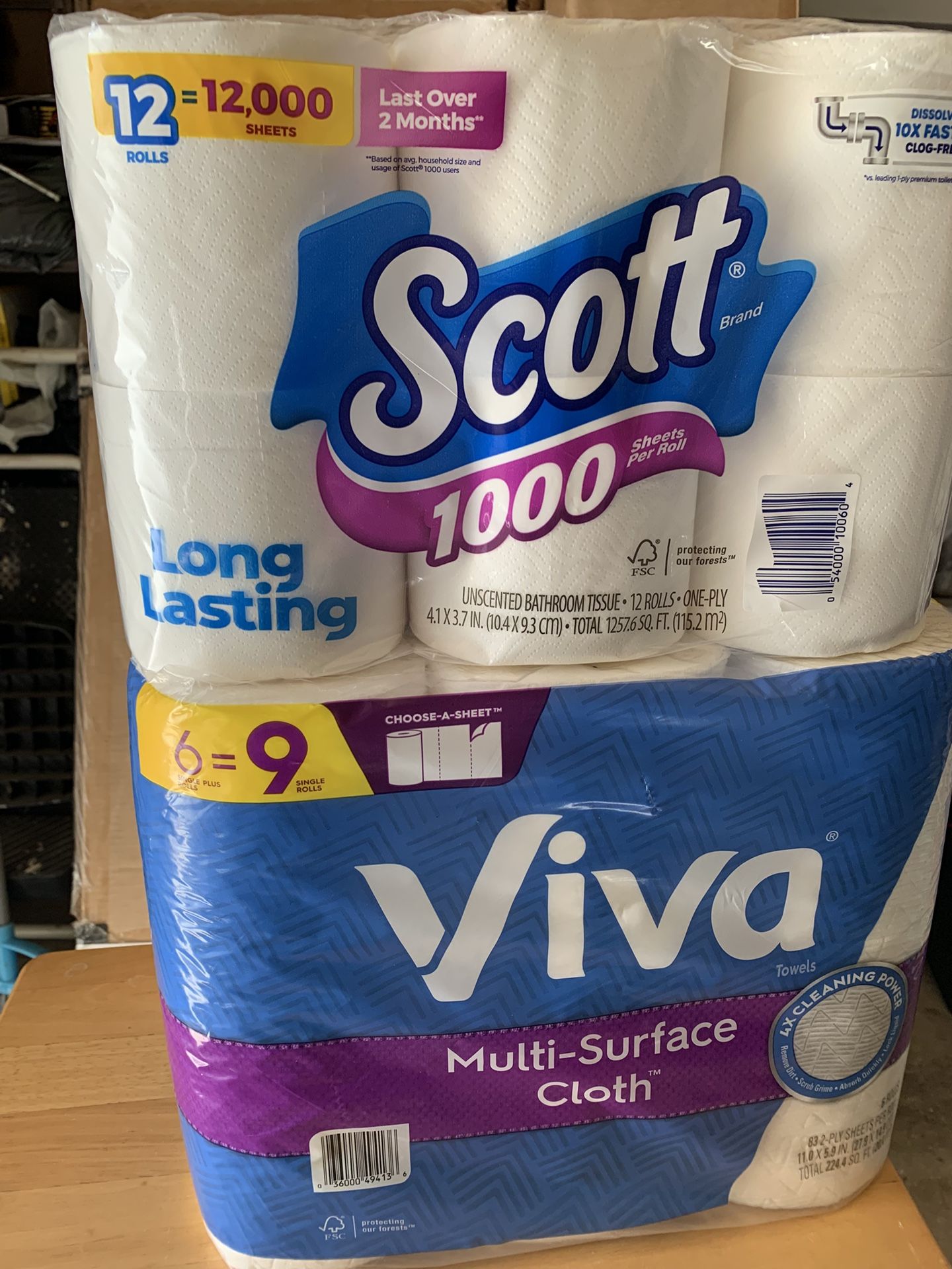 Scott Toilet Paper & Viva Paper Towels Bundle