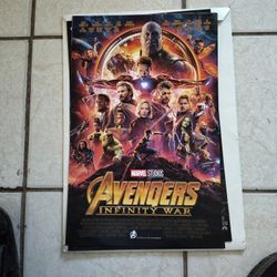 9 Marvel Movie Poster New 11x17  Unframed Sold As Lot