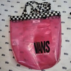 vans vinyl pink tote bag
