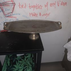 vintage silver-plated serving tray or platte