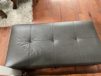 Grey couch ottoman