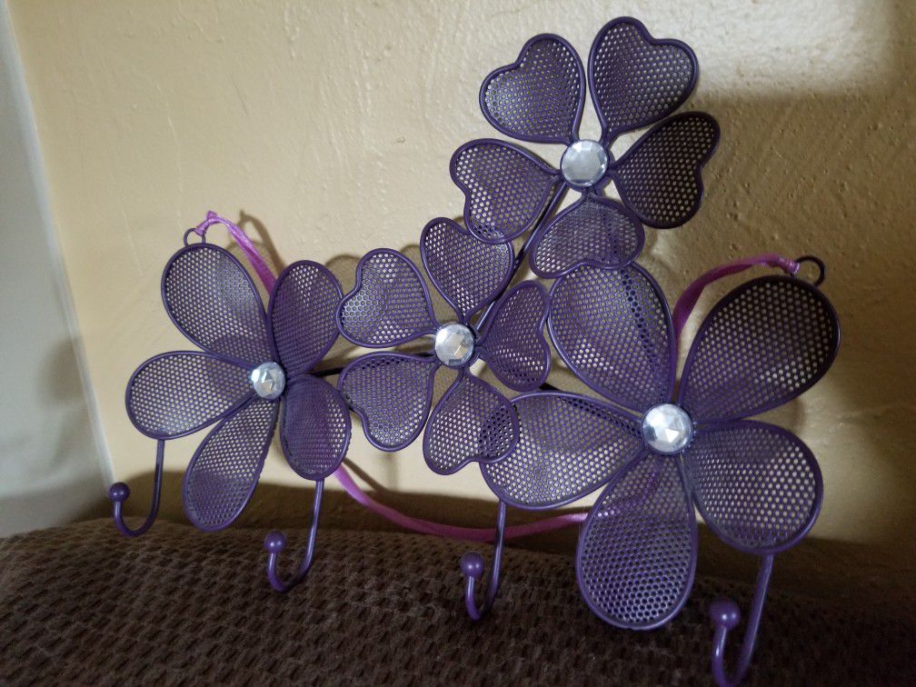 Purple Flower earring holder
