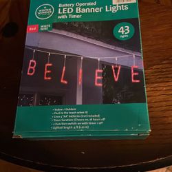 Believe Bannner Lights