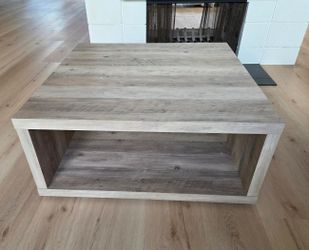 Square bleached coffee table