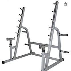 Valor Fitness Bench Press + Squat Rack + Plate Storage 