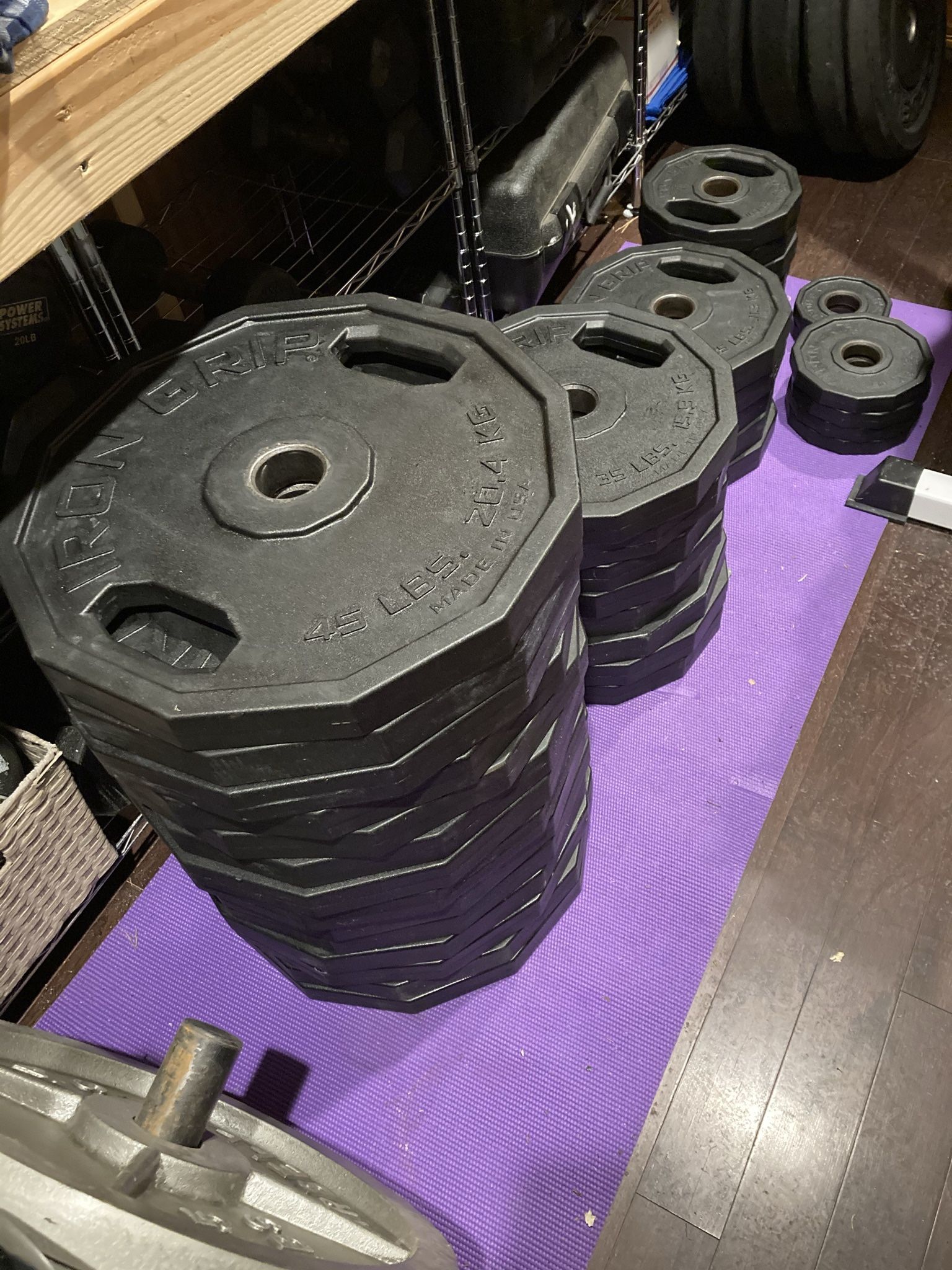 RARE Iron Grip Commercial Quality Urethane Wrapped Steel Weight Plates