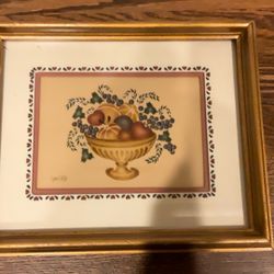 Vintage Theorem Fruit Bowl on Velvet by Lynn Plotz