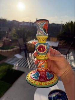 Talavera candleholder