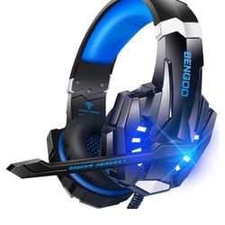 Brand: BENGOO BENGOO G9000 Stereo Gaming Headset for PS4 PC Xbox One PS5 Controller, Noise Cancelling Over Ear Headphones with Mic, LED Light, 7.1 Sur