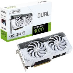ASUS Dual GeForce RTX™ 4070 White OC Edition 12GB GDDR6X 