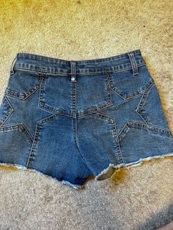 Embellished Denim Cutoff Jean Shorts