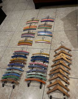 73 KIDS HANGER REAL WOOD … $45