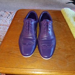 Men's Schmoove Purple Leather Oxfords Size 13