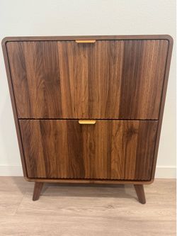 Shoe Storage Cabinet - Walnut
