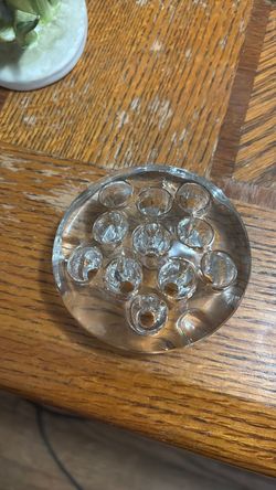 Vintage glass flower frog