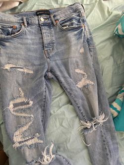 Purple Brand Distressed Light Wash Jeans
