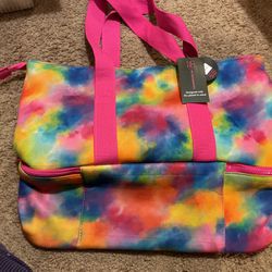 New Tote Shoulder Bag Colorful With Tag. Two Compartments $7