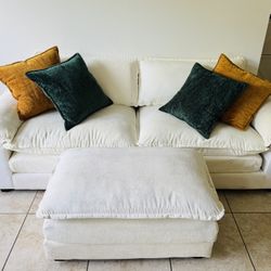 Sectional Sofa. 2 sets. Color Ivory White