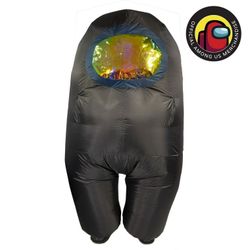 Among Us Inflatable Fancy-Dress Costume for Adult, Regular One Size Black