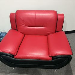 Two sofas in good condition , Color Red And Black  