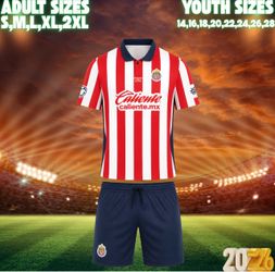 Chivas Guadalajara 2026 Soccer Uniform Set – Jersey & Shorts – Adult & Kids Sizes