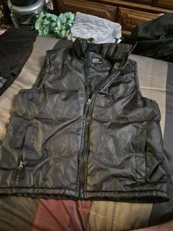 Black Puffer Vest with Zip Pockets