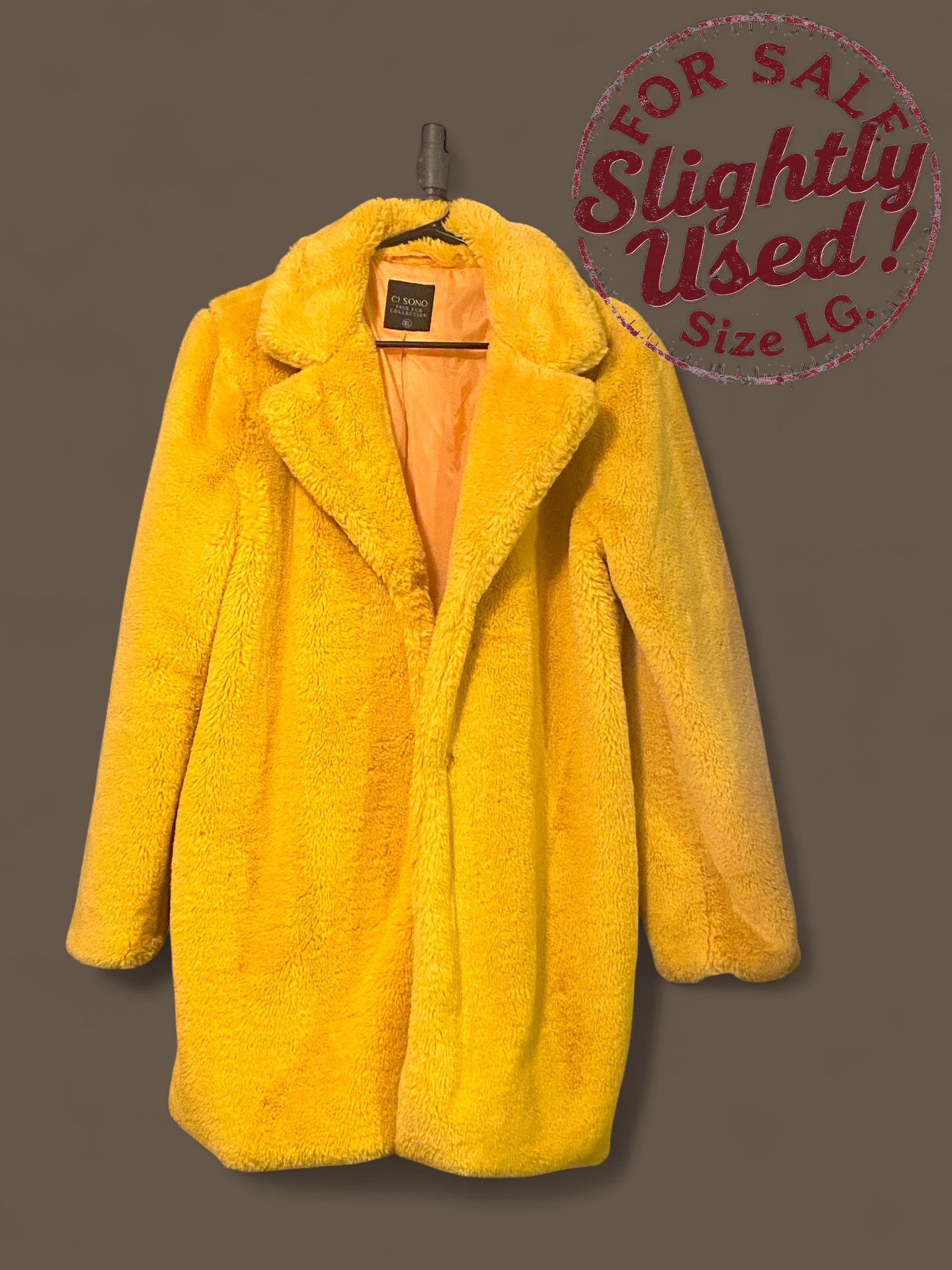 Yellow Faux Fur For Sale