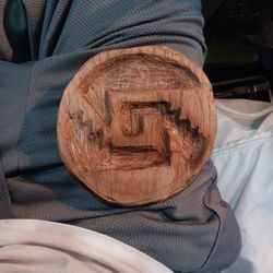 Aztec G Shield Made Out Of Wood Hand Made