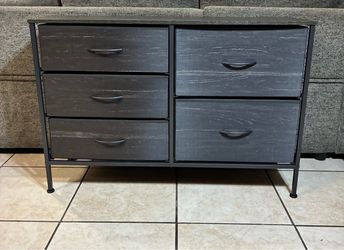 Black 5-Drawer ( Fabric ) Dresser