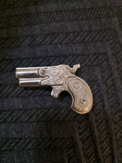 Antique Silver Engraved Derringer CAP Pistol