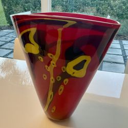 Abstract Glass Art Vase