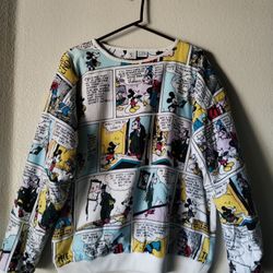 MICKEY MOUSE Sweater 90s Sweatshirt Disney Goofy Long Sleeve J Comic One Size