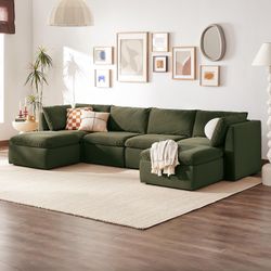 mopio Oversized Modular Sectional Sofa with Fully Removable Covers and Storage, Convertible U, L-Shaped and Sleeper Sectional, Modern Couches with Ott