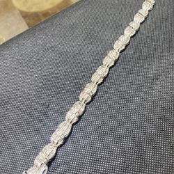 10K Diamond White Gold Women Bracelet