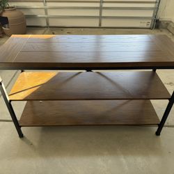 Wood and Metal Console Table