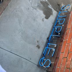 Supplies Sign Lights Up 