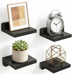All new set of 4  small floating shelves for wall decor 5”