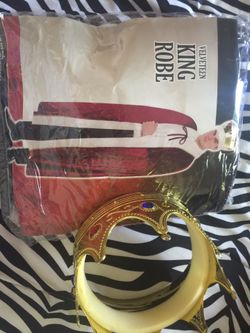 King robe costume with a crown