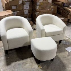 Decorative and Ottoman chair set,