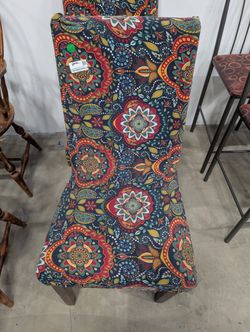 Vibrant Paisley Upholstered Accent Chair