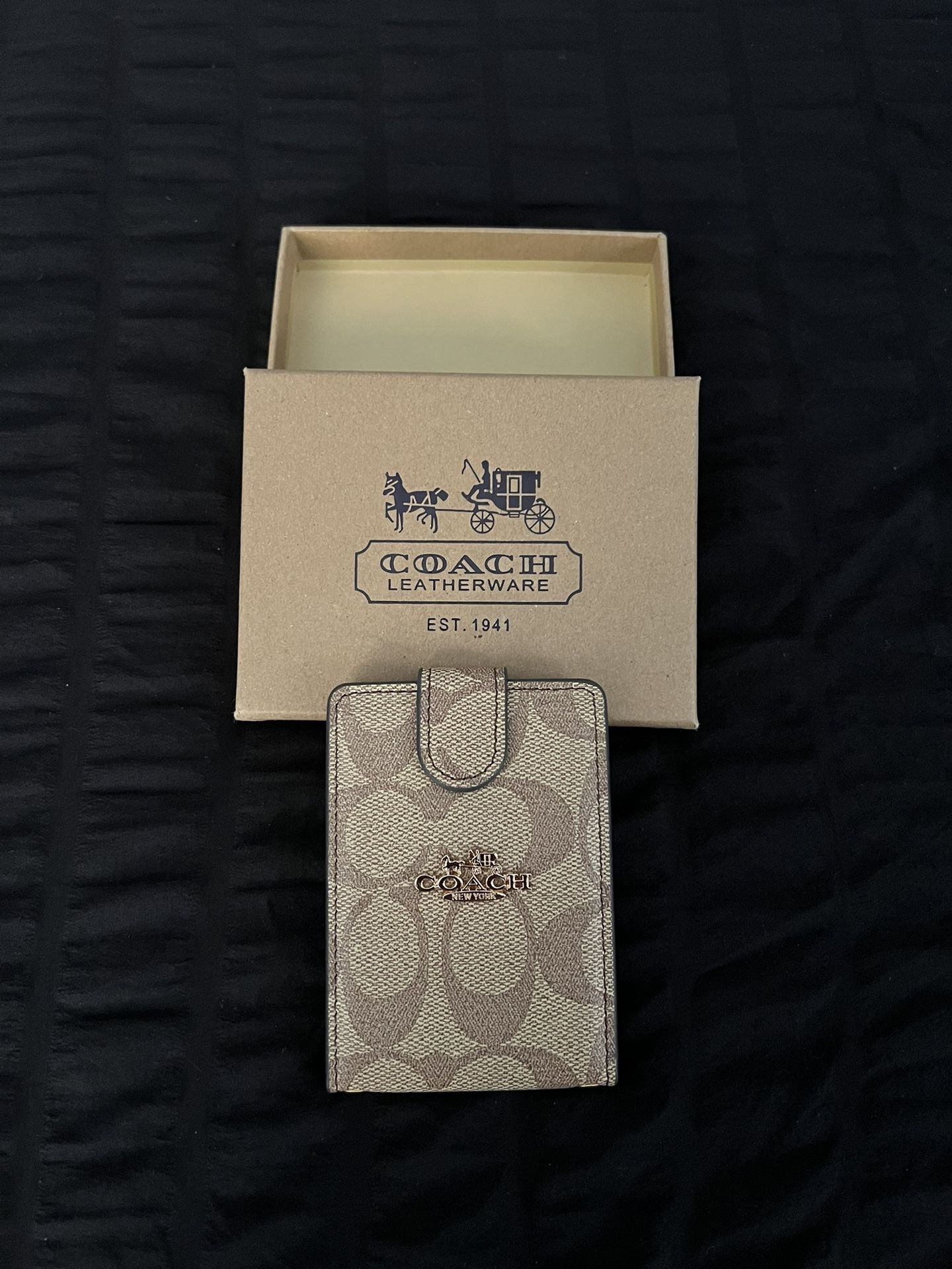 Coach Tan Card Wallet